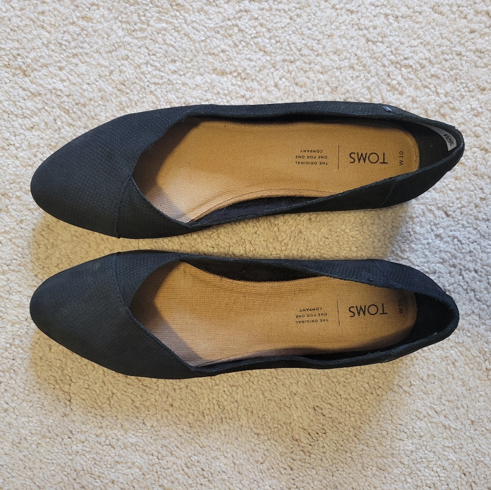 Toms Black Flats